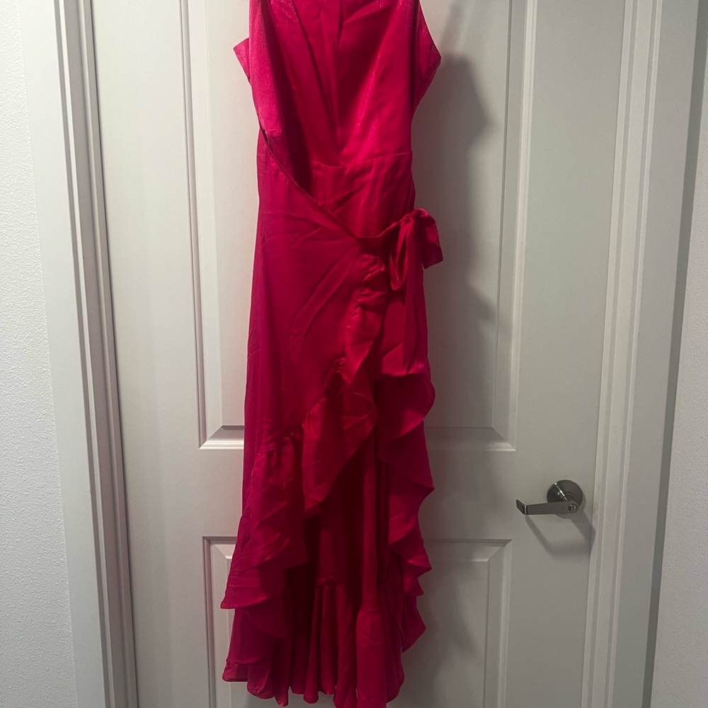 Show Me Your MUMU Rocco Romper Maxi Dress ~ Flirty Fuchsia Sheen
